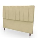 Ver imagem 4 de Cabeceira Cama Carla Casal Estofado e Tecido Suede Bege