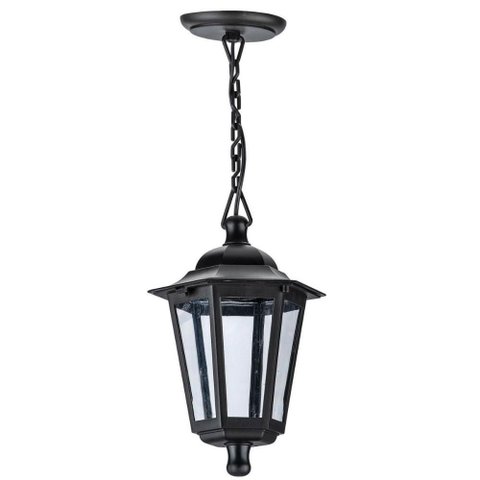 Pendente Grego Externo Luminária 18x58cm Bivolt Preto Dital Termoplástico