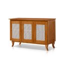 Ver imagem 1 de Buffet Aparador Tela 3 Portas Madeira Deltan Maciça Vintage Retrô Reforçada Alta Qualidade Castanho