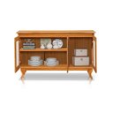 Ver imagem 3 de Buffet Aparador Tela 3 Portas Madeira Deltan Maciça Vintage Retrô Reforçada Alta Qualidade Castanho