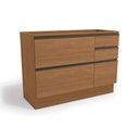 Ver imagem 1 de Módulo Cozinha Kappesberg Maxxi Balcão G746 C/ 1 Porta e 4 Gavetas S/tampo 120cm Canela-kappesberg