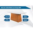 Ver imagem 2 de Mesa de Sala Jantar Luna + Tampo Madeirado Reto 180x90cm Off White/Imbuia - Rufato
