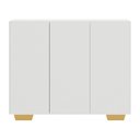 Ver imagem 5 de Gabinete Banheiro 3 Portas 90Cm Multimóveis V5031 Branco/Natural Branco/Natural