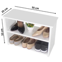 Ver imagem 2 de Sapateira Banco para Hall de Entrada Quarto Organizador:branco