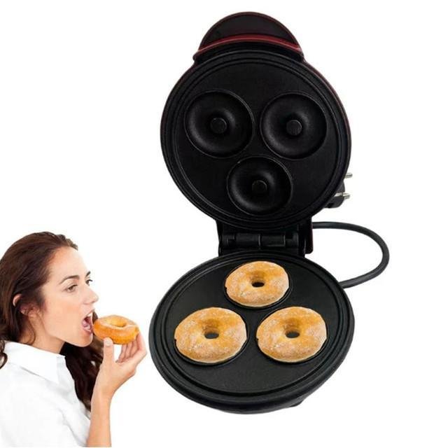 Mini Máquina Forma Elétrica Retro Fazer Waffle Donuts - 3