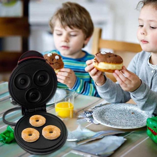 Mini Máquina Forma Elétrica Retro Fazer Waffle Donuts - 4