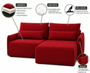 Ver imagem 2 de Sofá Pequim Caixa Zero 180m - Vermelho