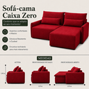 Ver imagem 3 de Sofá Pequim Caixa Zero 180m - Vermelho
