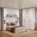 Ver imagem 1 de Quarto Modulado Queen 6 Peças Altezza Clean Branco
