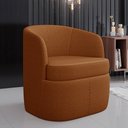 Ver imagem 1 de Poltrona Decorativa Design Moderno Bel Sala de Estar Base Giratória Bouclê Terracota G33 - Gran Belo