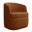 Ver imagem 2 de Poltrona Decorativa Design Moderno Bel Sala de Estar Base Giratória Bouclê Terracota G33 - Gran Belo