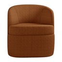 Ver imagem 7 de Poltrona Decorativa Design Moderno Bel Sala de Estar Base Giratória Bouclê Terracota G33 - Gran Belo