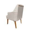 Ver imagem 3 de Cadeira Decorativa Paris Retro Corino Bege - Dominic Decor