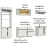 Armário de Cozinha Completa 270cm Branco Glamy Madesa 10 - 5