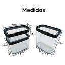Ver imagem 4 de Kit 12 Potes Herméticos de Mantimentos Modulus 60 e 90 Helsim Potes Herméticos Modulus