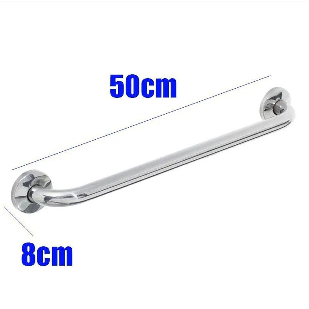 Alça de Apoio Banheiro Barra Inox 50cm Acessibilidade - 3