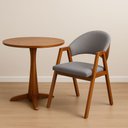 Ver imagem 2 de Cadeira Luiza Sala de Jantar com Braço Madeira Maciça Movellu Home