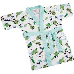 Roupão P Felpudo Infantil Quimono Estampado Dino - 3 Roupão P Felpudo Infantil Quimono Estampado Dino - 3