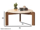Ver imagem 5 de Mesa de Centro Sala de Estar Decoração Pés Madeira Áustria Offwhite