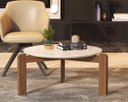 Ver imagem 4 de Mesa de Centro Sala de Estar Decoração Pés Madeira Áustria Offwhite