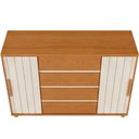 Ver imagem 6 de Cômoda Sapateira para Quarto 2 Portas 4 Gavetas Parma A04 Flex Cinamomo Off White - Lyam Decor