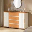 Ver imagem 3 de Cômoda Sapateira para Quarto 2 Portas 4 Gavetas Parma A04 Flex Cinamomo Off White - Lyam Decor