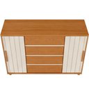 Ver imagem 6 de Cômoda Sapateira para Quarto 2 Portas 4 Gavetas Parma A04 Flex Cinamomo Off White - Lyam Decor
