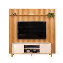 Ver imagem 2 de Bancada Cher e Painel Trento para Tv até 65 Polegadas 250x240cm Off White Cedro- Mabe Magazine