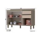 Ver imagem 3 de Gabinete de Cozinha Modulado Balcão Connect 3 Portas e 2 Gavetas c/Tampo Duna/Cristal - Henn