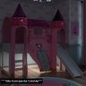 Cama Infantil com Escorregador e Barraca 2 Torres Castelo Princesa P13 Branco/Rosa - Mpozenato - 2