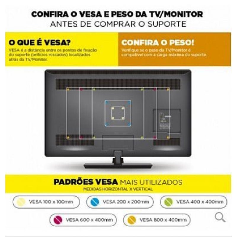 Suporte TV com Inclinação A03V6 Elg Até 65" LED / 4K - 3