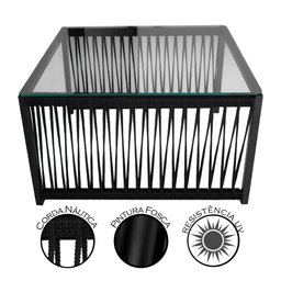 Conjunto para Área Externa de Corda Náutica - Poltrona Namoradeira Mesa de Centro Santiago - 4