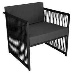 Conjunto para Área Externa de Corda Náutica - Poltrona Namoradeira Mesa de Centro Santiago - 3