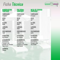 Conjunto para Área Externa de Corda Náutica - Poltrona Namoradeira Mesa de Centro Santiago - 7