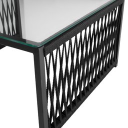 Conjunto para Área Externa de Corda Náutica - Poltrona Namoradeira Mesa de Centro Santiago - 6