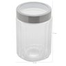 Pote Vidro Borossilicato Lyor 1,2l Tampa Prata Sydney Porta Mantimentos Condimentos - 4