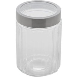 Pote Vidro Borossilicato Lyor 1,2l Tampa Prata Sydney Porta Mantimentos Condimentos - 1