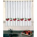Ver imagem 2 de Cortina de Renda - Copa e Cozinha - Bartolini - Morangos e Cerejas - 2,20M x 1,20M - para Varão - Cort