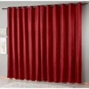 Ver imagem 1 de Cortina de Sala Cetim Amassado Realce Vermelho Premium 2,00x1,80cm Sultan