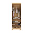 Ver imagem 5 de Guarda-roupa Infantil 62cm 2 Portas com Vidro e 2 Gavetas Fofura Multimóveis Mp4481 Madeirado/off