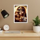 Ver imagem 1 de Quadro Arquétipo Cleópatra Águia Afrodite 24x18cm - com Vidro:moldura Branca