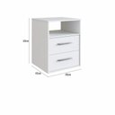 Ver imagem 3 de Mesa de Cabeceira 48cm com 2 Gavetas e Nicho Integrato