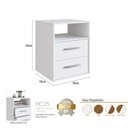 Ver imagem 5 de Mesa de Cabeceira 48cm com 2 Gavetas e Nicho Integrato