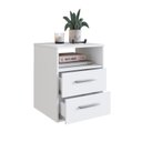 Ver imagem 4 de Mesa de Cabeceira 48cm com 2 Gavetas e Nicho Integrato