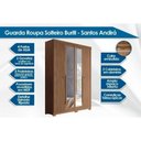 Ver imagem 7 de Guarda Roupa +cômoda 2 Peças Qc304 Jatobá/grafite - Santos Andirá