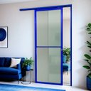 Ver imagem 2 de Porta de Correr Suspensa Vidrao Dir L.25 Azul 210x90 Brimak