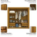 Ver imagem 6 de Guarda-Roupa Casal 3 Portas com 4 Gavetas 100% MDF Roma Yescasa