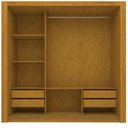 Ver mais imagens de Guarda-Roupa Casal 3 Portas com 4 Gavetas 100% MDF Roma Yescasa
