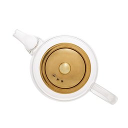 Chaleira De Vidro Wolff 600ml Com Infusor Dourado - 3