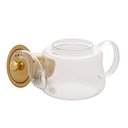 Ver imagem 4 de Chaleira De Vidro Wolff 600ml Com Infusor Dourado